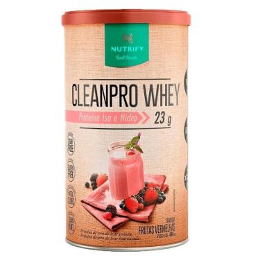 Imagem de Cleanpro Whey (Isolada e Hidrolisada) Frutas - Nutrify 450g-Unissex