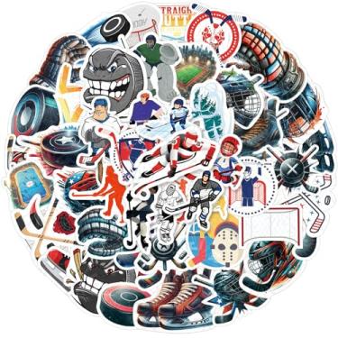 Imagem de Fancy Land Ice Hockey Stickers Waterproof Vinyl Hockey Decals Sports Decorative Sticker for Water Bottle Scrapbook Helmet Decor Supplies 100Pcs