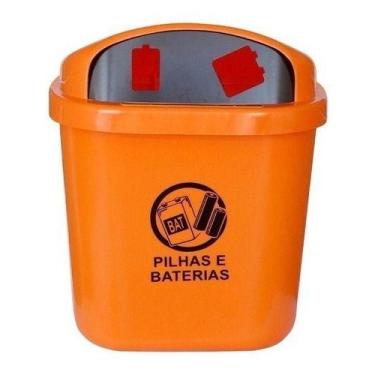 Imagem de Lixeira Para Coleta Seletiva De 40 L C/suporte Para Descarte - Higipac