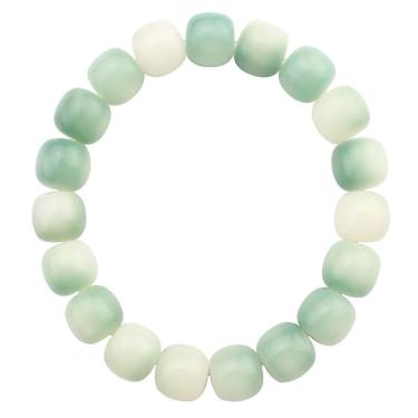 Imagem de Pulseira de miçangas Bodhi Root para homens e mulheres com gradiente verde