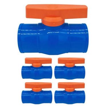 Imagem de 5Und Registro Monobloco Soldável 75mm Esfera para Irrigação - Amanco