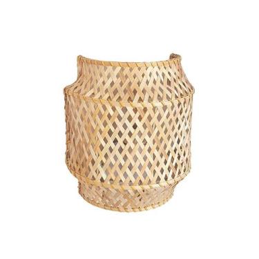 Imagem de Arandela De Bambu Fibra Natural Artesanal Cabeceira Nat90 - Acende A L