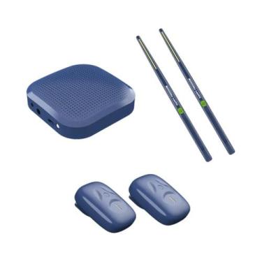 Imagem de Bateria eletrônica virtual portátil, baquetas, pedais para iniciantes,