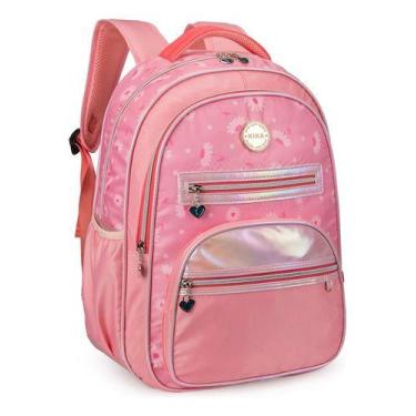 Imagem de Mochila Juvenil Feminina Floral C/ Pompom Super Modena 2024 - Kika, Ro