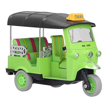 Imagem de Luqeeg Puxar para Trás Triciclo Tailandês Liga Tuk Tuk Brinquedo Modelo de Carro para Crianças Presente de Aniversário, Brinquedo de Veículo de Cor Brilhante Resistente e Durável para Crianças de 3