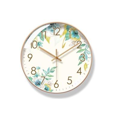 Imagem de Relógio de parede relógio de parede relógio de sala de estar simples relógio pastoral doméstico relógio de parede hotel homestay relógio de quartzo relógio de parede para quarto (B)