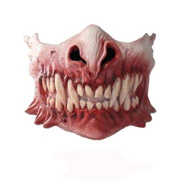 Imagem de Máscara de cosplay Halloween Zombie Teeth Half Face Teeth - yiweisai