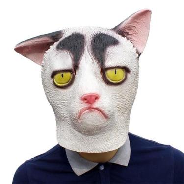 Imagem de Máscara de látex Garfields Cat para fantasia de carnaval de Halloween 