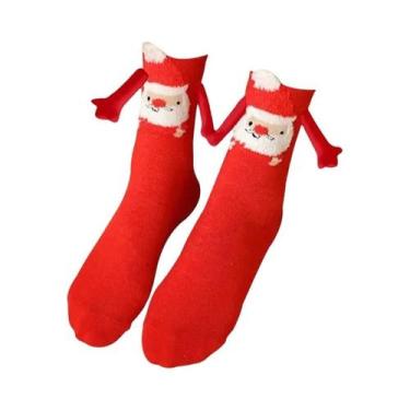 Imagem de Meias Magnéticas De Natal Para Casais Com Olhos De Desenho Animado Fof