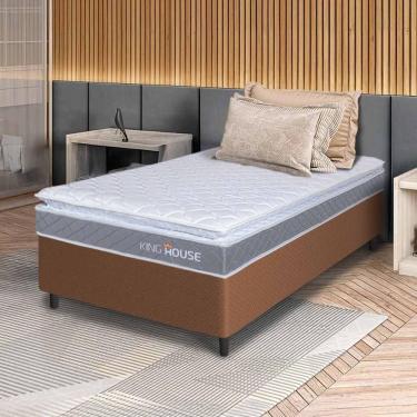 Imagem de Cama Box Durban Espuma D28 Solteiro 88x188 Marrom King House