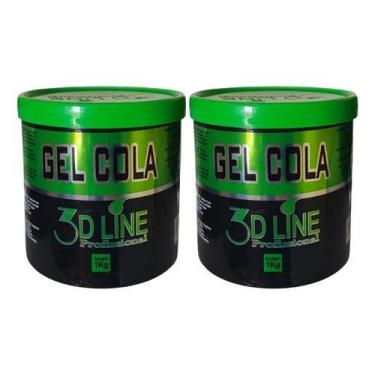 Imagem de Kit Com 2 Gel Cola 3d Line Profissional Incolor 1kg