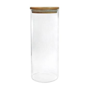 Imagem de Pote De Vidro Com Tampa De Bambu 1,7 Litros - Interponte