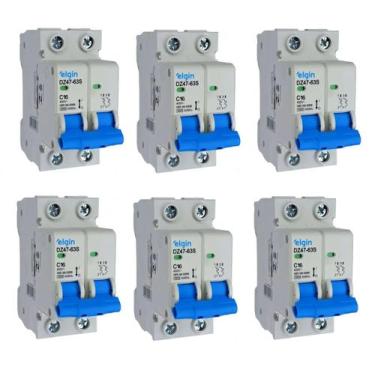 Imagem de DISJUNTOR BIFASICO 16A DIN ELGIN DZ47-63S - CAIXA C/6un