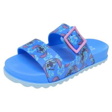 Imagem de Chinelo Infantil Menina Slip On Casual Macio Summer Stitch, Azul, Rosa