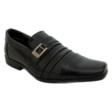 Imagem de Sapato Social Bertelli Verniz Fivela 70107 Infantil Masculino, Preto, 