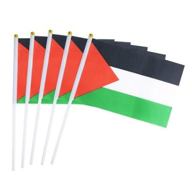 Imagem de Pacote com 25 mini bandeiras da Palestina, bandeira palestina redonda com palestina, bandeiras nacionais de país, suprimentos de decoração de festa para desfiles, copa do mundo, eventos de festivais.