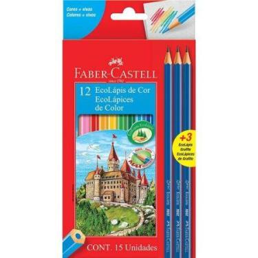 Imagem de Lápis de cor 12 cores 120112+3GR - Faber-Castell