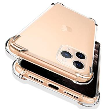 Imagem de Capa de telefone à prova de choque para iphone 12 mini 11 pro xs max x xr para iphone 5 5 s 6 s 6 s 7 8 plus se 2020 tampa traseira de silicone transparente, transparente, para iphone se 2020
