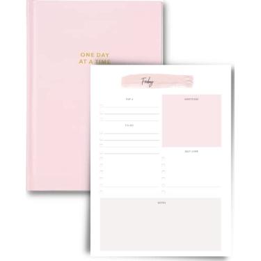 Imagem de Lamare Agenda diária sem data – Caderno planejador de produtividade com definição de objetivo, rastreador de hábitos, citações inspiradoras – Caderno de lista de tarefas para o trabalho