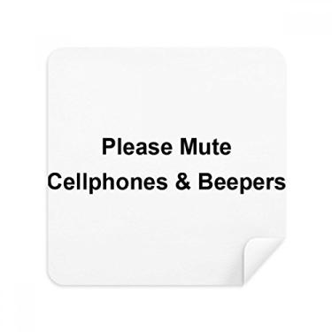 Imagem de Limpador de tela para óculos com símbolo de bipe e celulares mudo tecido de camurça, pacote com 2