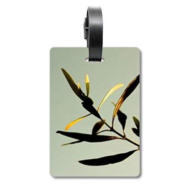 Imagem de Folha Plant Nature Picture Simpol Mala de Bagagem Etiqueta Cartão de Bagagem Etiqueta Scutcheon Etiqueta