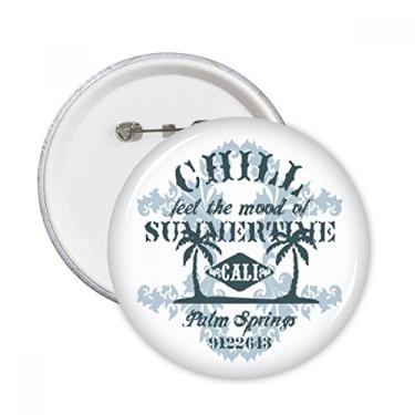 Imagem de Praia, coqueiro, estampa de texto, broches, decoração de roupas, 5 peças, presente