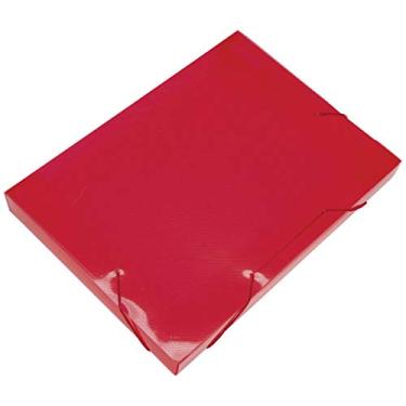 Imagem de Polibras Soft Pasta Aba com Elástico, Vermelho, 245 x 40 x 335 mm, 10 Unidades