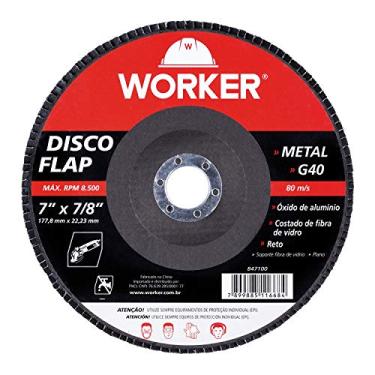 Imagem de Worker Disco Flap Reto G40 180Mmx22 2Mm Metal