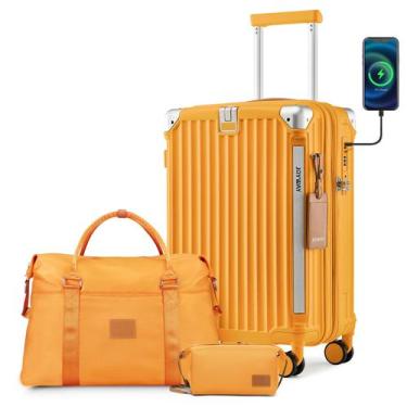 Imagem de Mala de Viagem Joyway 20 Polegadas com Porta-Copos e USB - Conjunto 3 
