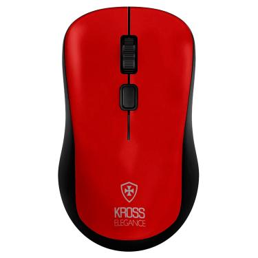 Imagem de Mouse Wireless Kross, 1600DPI, Wi-FI 2.4GHz, Vermelho, -  KE-M218