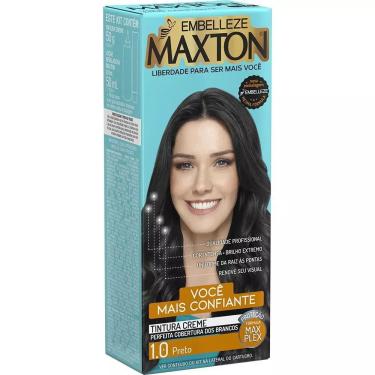Imagem de Tinta de Cabelo Maxton Preto 1.0 Tintura Creme Eco