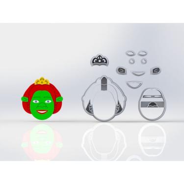 Imagem de Cortador Shrek- Fiona Modular Tamanho 6 Cm