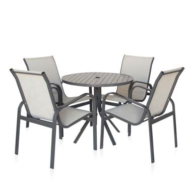 Imagem de Conjunto 1 Mesa + 4 Cadeiras Para área Externa - Graffite