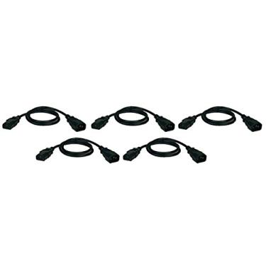 Imagem de Tripp Lite Pacote com 5 cabos de extensão de energia padrão para computador 10A, 18AWG (IEC-320-C14 para IEC-320-C13)(P004-002-5)