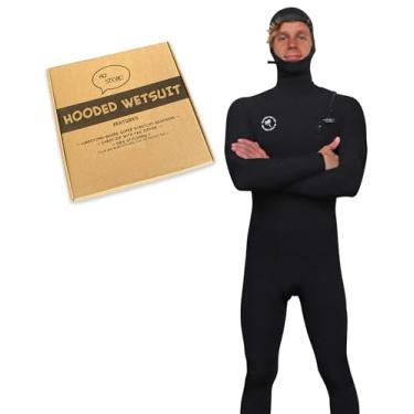 Imagem de Ho Stevie! Roupa de mergulho masculina com capuz de 5/4 mm - Fato completo com zíper no...
