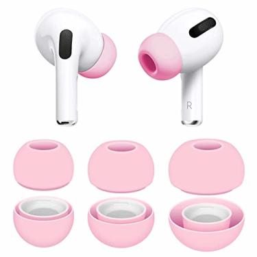 Imagem de IiEXCEL 3 pares compatíveis com AirPods Pro 1st 2nd Ear Tips Buds, pequeno, médio, grande, 3 tamanhos de borracha de silicone, acessórios de gel compatíveis com AirPods Pro 2 e 1º - S/M/G rosa rosa