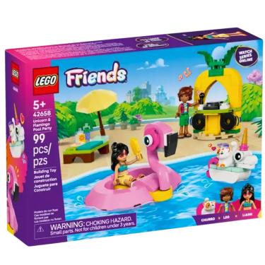 Imagem de Lego Friends Festa na Piscina com Unicórnio e Flamingo 42658