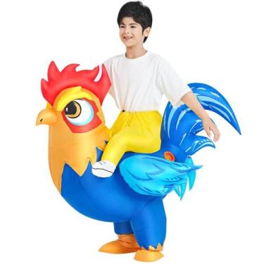 Imagem de Fantasia de frango inflável JUROSAICA para crianças de 7 a 10 anos