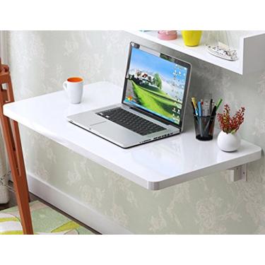 Imagem de LXB Mesa de computador para uso doméstico montada na parede - mesa de computador dobrável de madeira maciça mesa de jantar de cozinha mesa de trabalho doméstico / 90 × 40 cm