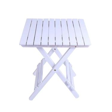 Imagem de Mesa de cozinha dobrável para uso doméstico pequeno, mesa quadrada dobrável, portátil, para uso externo, pequena mesa de jantar, cozinha, sala de jantar, cabos, (A)