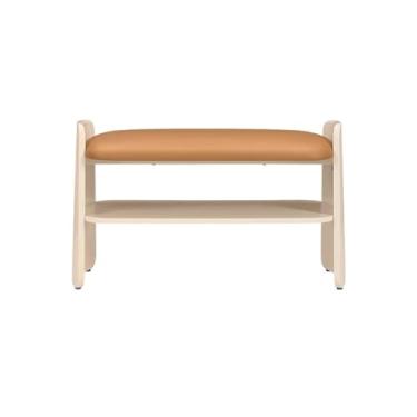 Imagem de TDFXZCSW Sapateira, banco de entrada, banco de madeira, banco pequeno para entrada, armário de banco de sapatos com almofada, banco de entrada com armazenamento, para sala de estar/quarto/corredor