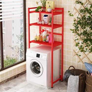 Imagem de Armazenamento sobre o vaso sanitário, molduras de armazenamento de lavadora para vaso sanitário, prateleira de banheiro sobre washinghine com prateleira de armazenamento de almofada ajustável para