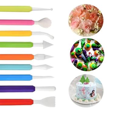 Imagem de Kit 8 Estecas Esculpir Modelar Biscuit Massas Artesanato