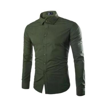 Imagem de 14 cores cor sólida masculina moda doce cor camisa masculina casual ca
