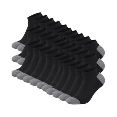 Imagem de Meias Soquete Masculinas Color Block 10 20 30 Pares Respiráveis Confor