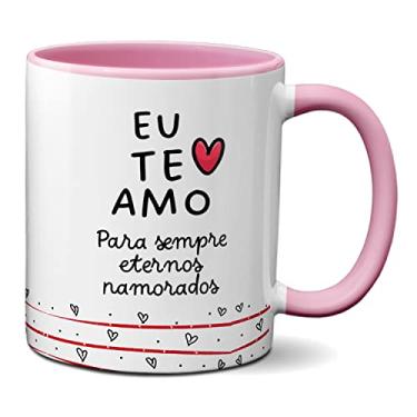 Imagem de Caneca Flork Fofos Pra Sempre Eternos Namorados Eu Te Amo (Rosa)