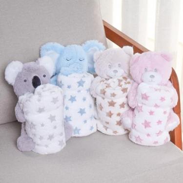 Imagem de BICHINHO DE PELUCIA 18cm COM MANTA 75cm x 75cm SORTIDO