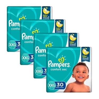 Imagem de Kit Fralda Pampers Confort Sec Tamanho Xxg com 120 Unidades