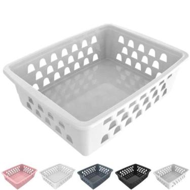 Imagem de Cesto Organizador Multiuso Decorativo Médio p/ Gaveta Armário 20x16 cm