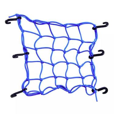 Imagem de Rede Elástica Aranha Para Moto 35x35 Prender Segurar Capacete Carga Ba